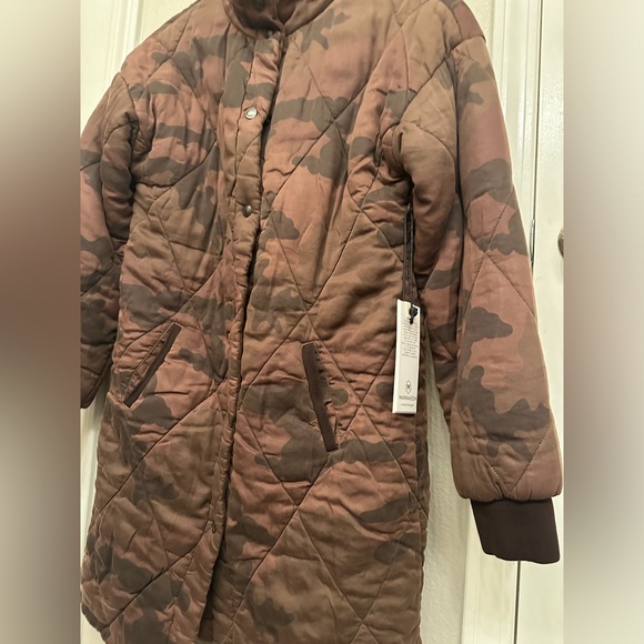NEW Anthropologie Marrakech size XS Quilted Parka Jacket Camo Brown - Picture 9 of 9